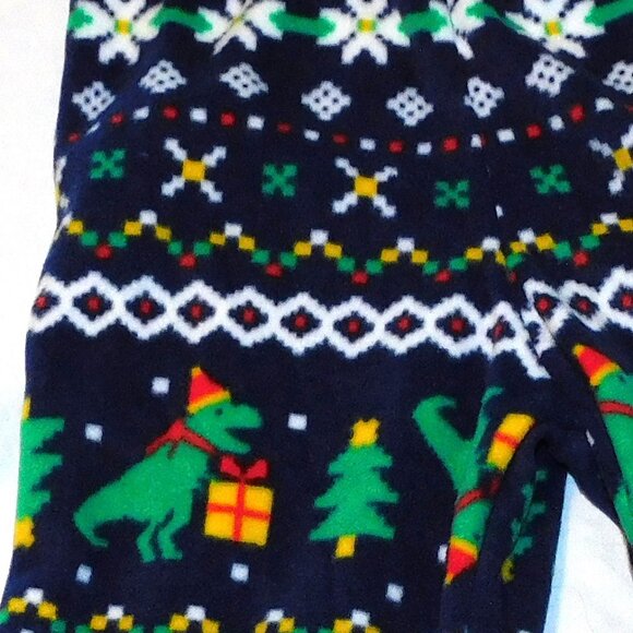 Baby Toddler Winter Pajamas 2pce Dinosaurs Snow Good Christmas Unisex Fleece NEW - Picture 5 of 5